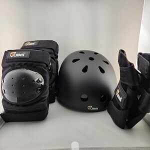 JBM Skateboard Helmet +Knee Elbow Wrist Pads Set Adult L 55-59cm Starter Set